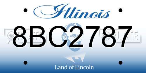 8BC2787 Illinois License Plate