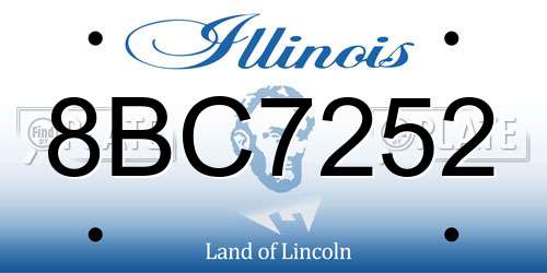 8BC7252 Illinois License Plate