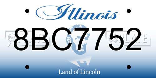 8BC7752 Illinois License Plate