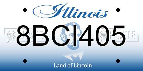 8BCI405 Illinois License Plate
