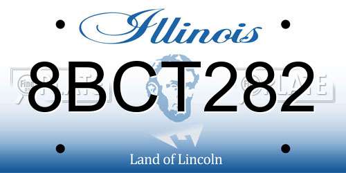 8BCT282 Illinois License Plate