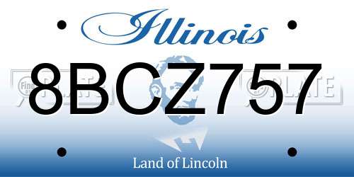 8BCZ757 Illinois License Plate