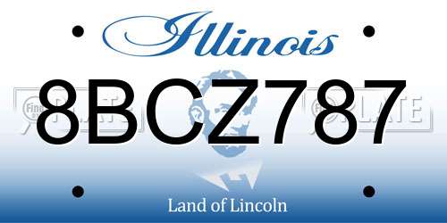 8BCZ787 Illinois License Plate