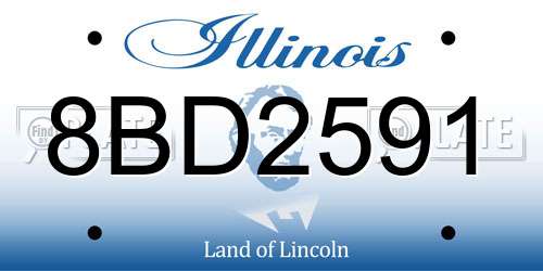 8BD2591 Illinois License Plate
