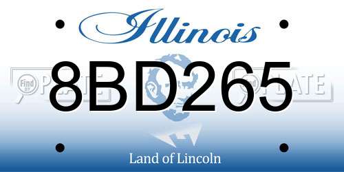 8BD265 Illinois License Plate