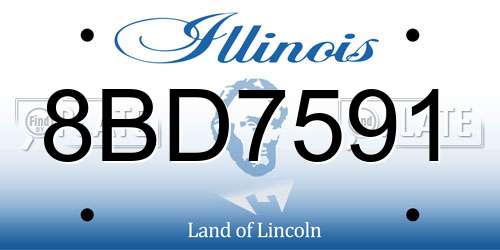 8BD7591 Illinois License Plate