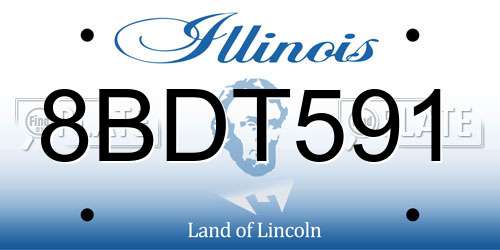 8BDT591 Illinois License Plate