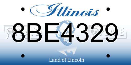 8BE4329 Illinois License Plate