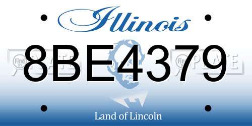 8BE4379 Illinois License Plate
