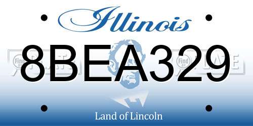 8BEA329 Illinois License Plate