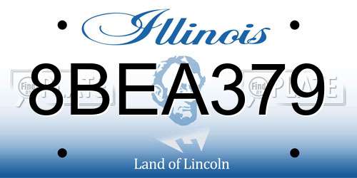 8BEA379 Illinois License Plate