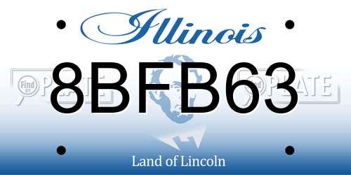 8BFB63 Illinois License Plate