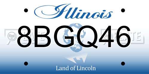 8BGQ46 Illinois License Plate