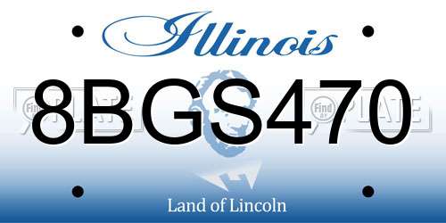 8BGS470 Illinois License Plate