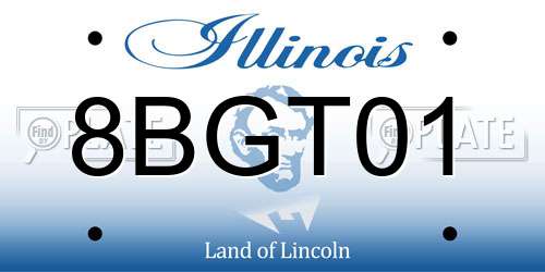 8BGT01 Illinois License Plate