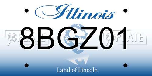 8BGZ01 Illinois License Plate