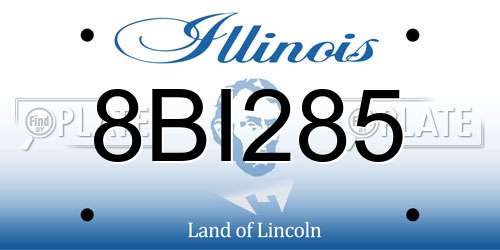 8BI285 Illinois License Plate