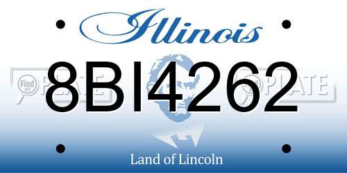 8BI4262 Illinois License Plate