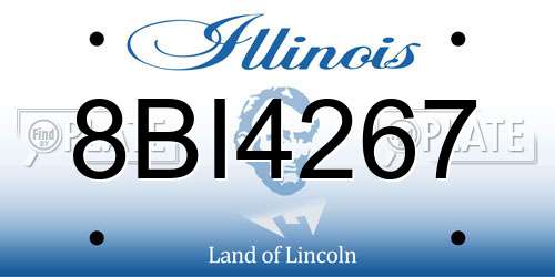 8BI4267 Illinois License Plate