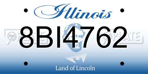 8BI4762 Illinois License Plate