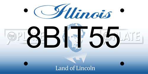 8BIT55 Illinois License Plate
