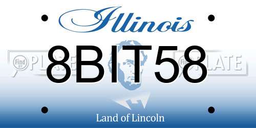 8BIT58 Illinois License Plate