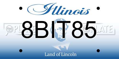 8BIT85 Illinois License Plate