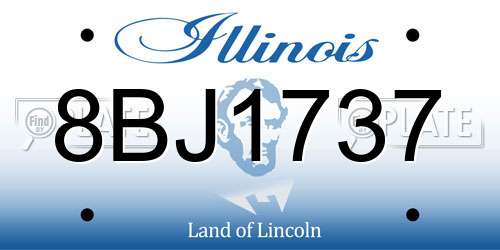 8BJ1737 Illinois License Plate