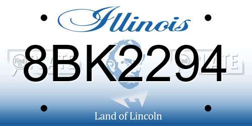 8BK2294 Illinois License Plate