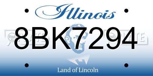 8BK7294 Illinois License Plate