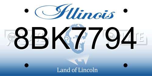 8BK7794 Illinois License Plate