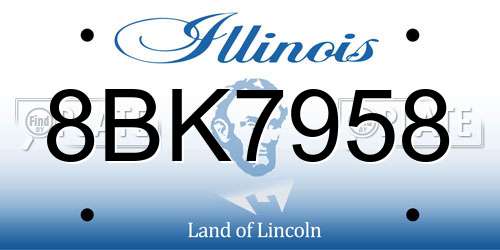 8BK7958 Illinois License Plate
