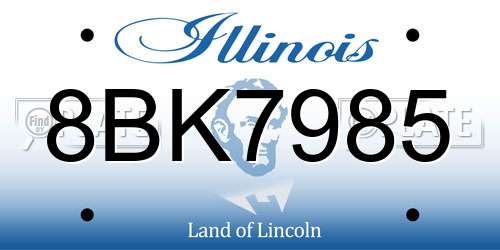 8BK7985 Illinois License Plate