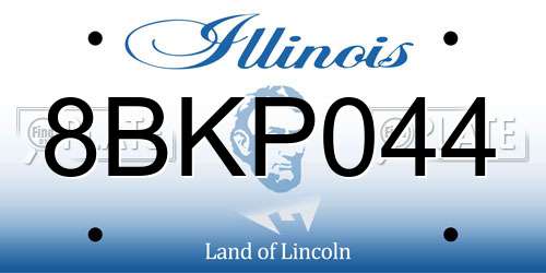 8BKP044 Illinois License Plate
