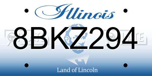 8BKZ294 Illinois License Plate