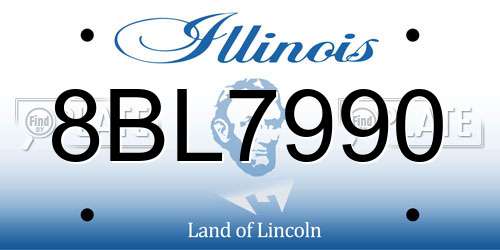 8BL7990 Illinois License Plate
