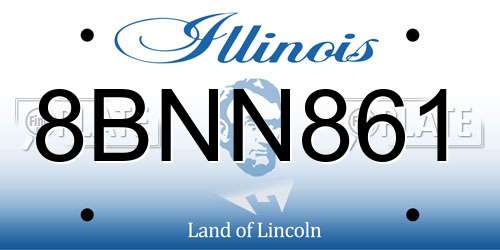 8BNN861 Illinois License Plate