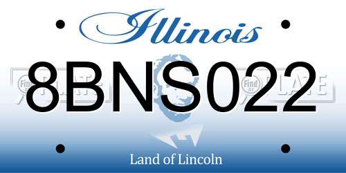 8BNS022 Illinois License Plate