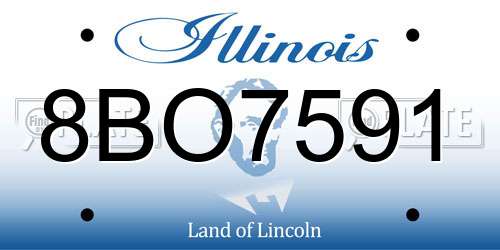8BO7591 Illinois License Plate