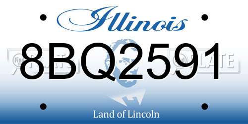 8BQ2591 Illinois License Plate