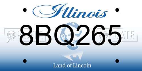 8BQ265 Illinois License Plate