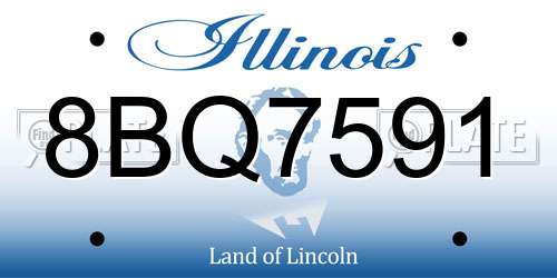8BQ7591 Illinois License Plate