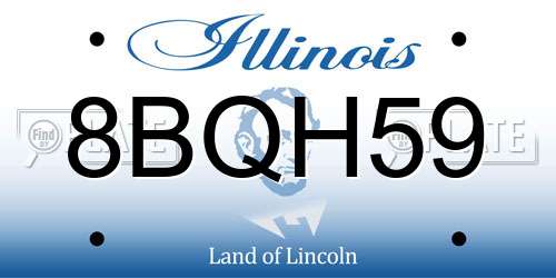 8BQH59 Illinois License Plate