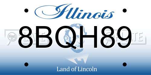 8BQH89 Illinois License Plate