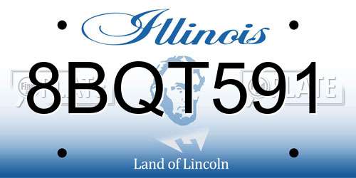 8BQT591 Illinois License Plate