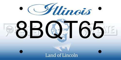 8BQT65 Illinois License Plate