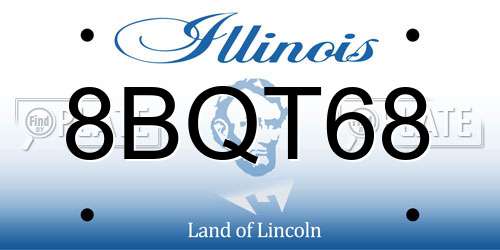 8BQT68 Illinois License Plate