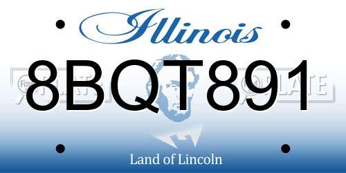 8BQT891 Illinois License Plate
