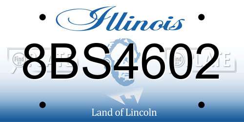8BS4602 Illinois License Plate