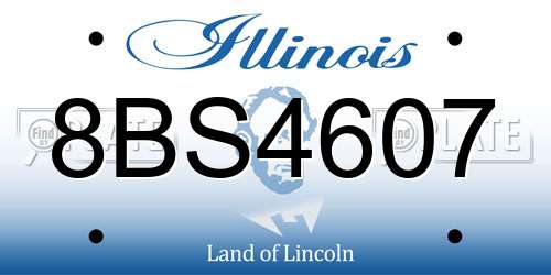 8BS4607 Illinois License Plate
